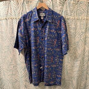 Two Palms Blue Aloha Shirt 🌺